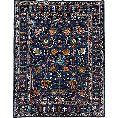 #ad Handmade 6#x27; x 8#x27; Blue Floral Sultani Tribal Wool Area Rug $1116.00