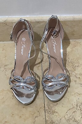 #ad Women Silver shoes NEW size 6.5 more like 7 $40.00