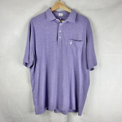 #ad JOHNNIE O Hangin#x27; Out Cotton Polo XL Purple Pocket Stretch C $29.00