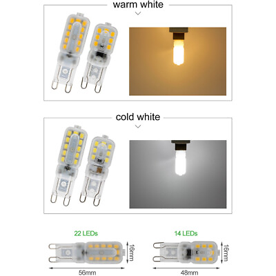 #ad G9 3W 5W 7W Dimmable LED Light Silicone Crystal Halogen Corn Bulb Lamp 110V 220V $5.74