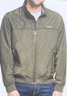 #ad Tommy Hilfiger Men’s Golf Bomber Jacket L Green $25.95