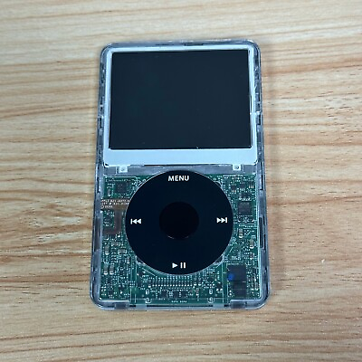 #ad Apple iPod Video 5th Generation Transparent Black Enhanced Wolfson DAC SSD $253.99