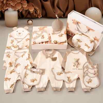 #ad Infant Baby Boy Girl Clothes Baby Doll Socks Pillow Jumpsuits Baby Gift Sets $108.74