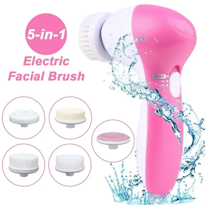 #ad 5 1 Multifunction Electronic Facial Cleansing Face Massage Brush Skin Care Spa $7.99