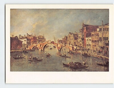 #ad Postcard View on The Cannaregio Venice By Francesco Guardi Venice Italy $8.39
