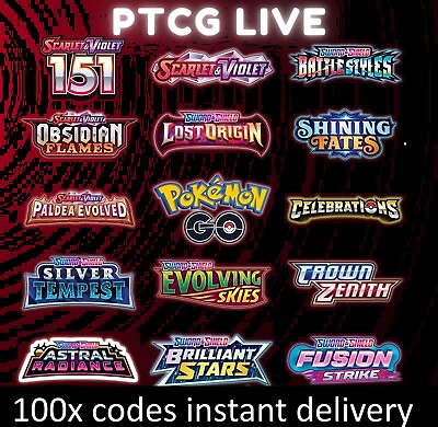 #ad 100 Codes Booster Pokemon TCG Live Pack Instant delivery Fast Shipping $49.99