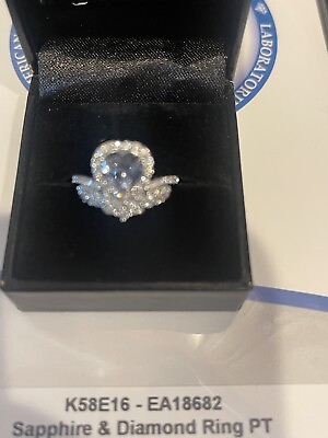 #ad diamond and blue sapphire ring $6850.00