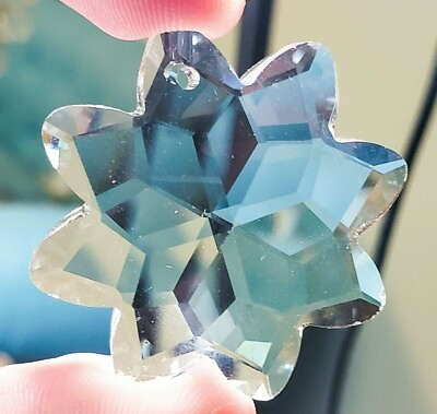 5 Clear Star Chandelier Crystals 38mm Faceted Suncatcher Prisms $17.99