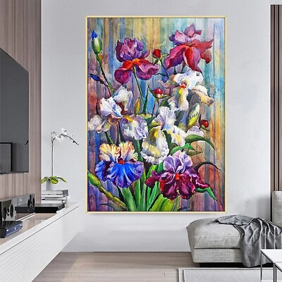 #ad Hand painted Flower Oil Painting On Canvas Wall Art Decor Floral Artwork $99.00