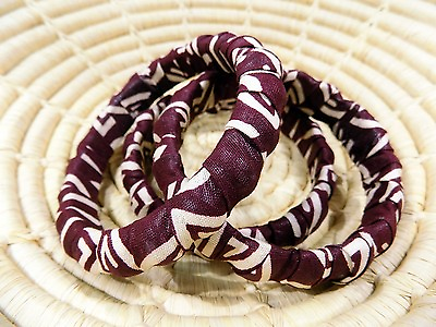 #ad African Fancy Wax Print Kitenge Ankara Fabric Bangle Set new bracelets jbak145 $9.97