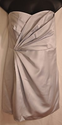 #ad women#x27;s David#x27;s Bridal silver strapless bridesmaid dress size 26 MSRP $99 new $25.15
