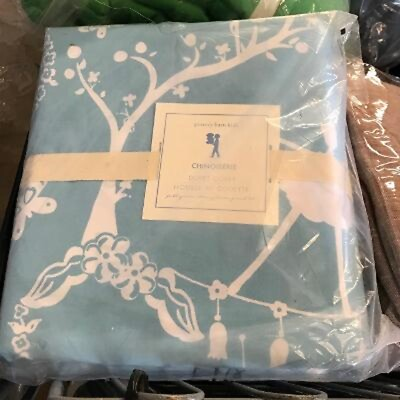 #ad Pottery Barn Chinoiserie Duvet Cover Blue Queen Tree Of Life Dancer New $79.20