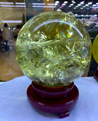 #ad 19.62LB A Top Natural Rainbow Citrine Quartz Sphere Quarzt Crystal Ball Reiki $9900.00