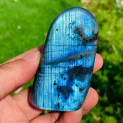 #ad 139g Natural Blue Gorgeous Labradorite Crystal Freeform Mineral Specimen Healing $29.00