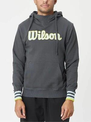 #ad Wilson Mens Sweatshirt Hoodie M Slim Fit Long Sleeve Full Zip French Terry Gray $26.98
