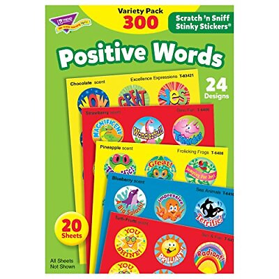 #ad Trend Enterprises: Positive Words Scented Scratch #x27;N Sniff Stinky Stickers ... $16.06