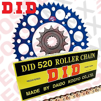 #ad YAMAHA YZ250F CHAIN amp; SPROCKETS DID GOLD CHAIN BLUE RENTHAL SPROCKET 2001 2024 GBP 95.95