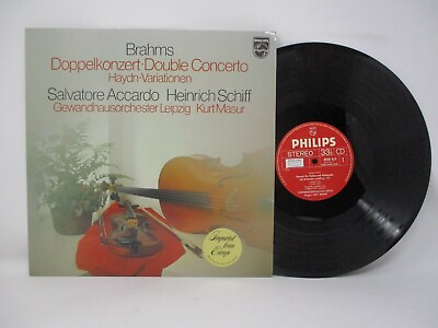 #ad Brahms Double Concerto amp; Variations on Theme by Hydn Masur LP Philips 1979 $7.49