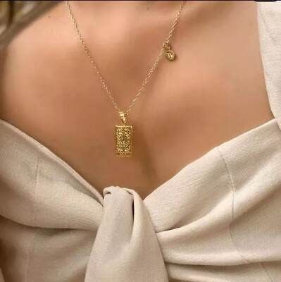 #ad Gold Plated Zodiac Horoscope Necklace Birth Sign Chain Necklace Gold Coin UK GBP 9.99