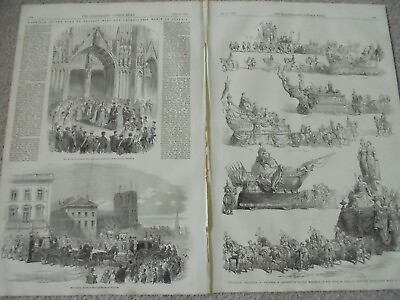 #ad Marriage Duke De Brabant Archduchess Marie of Austria 1853 prints ref AC GBP 12.50