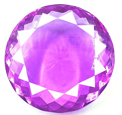 #ad Transparent Purple Amethyst 1500 Ct Untreated Certified Round Shape Gemstone MKT $234.59