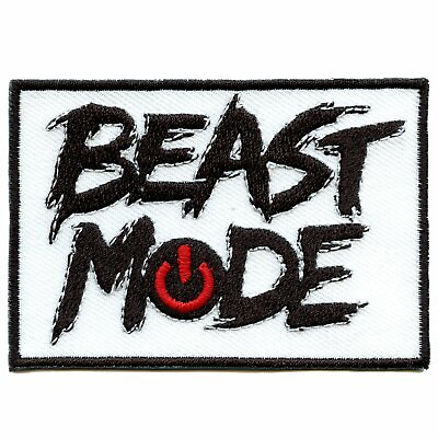 #ad Beast Mode On Mood Motif Iron On Embroidered Applique Patch $10.99