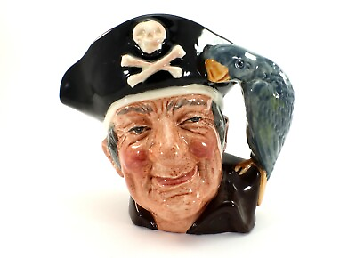 #ad Royal Doulton Toby Jug Mug LONG JOHN SILVER Character Figural 4” England Vintage $23.35