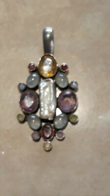 #ad silver sterling with various stones $49.99