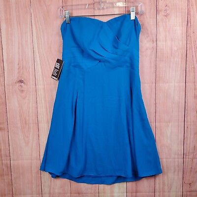 #ad Express Strapless Dress Womens Sz 8 Blue NEW NWT $19.96