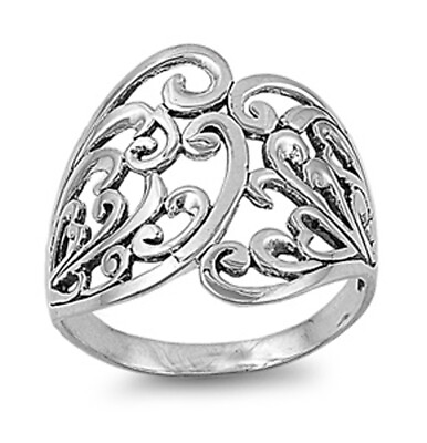 #ad Sterling Silver Woman#x27;s Celtic Fashion Ring Beautiful 925 Band 21mm Sizes 4 13 $17.79