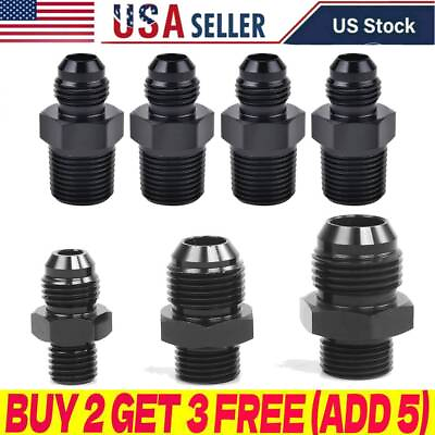 #ad 4AN 6AN 8AN 10AN to 1 4quot; 3 8quot; 1 2quot; NPT Male 90 Degree Fitting Straight Adapter $8.97
