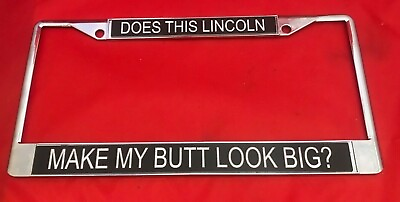 #ad Chrome License Plate Frame Metal Custom Personalized Engraved High Quality Frame $25.99