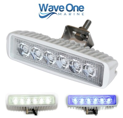 #ad Wave One Marine Dual Color White amp; Blue LED Boat Spreader Flood Deck Light $49.99