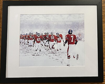 #ad New Framed matted Color 8x10 Of Denver Broncos Quarterback Legend John Elway $24.99