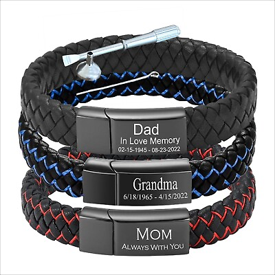 #ad #ad Personalized Cremation Jewelry Urn Bracelet for Ashes Men Women Bracelet $49.99