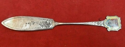 #ad Sheffield England Sterling Silver Singapore Souvenir Pate Knife #6062 $59.00