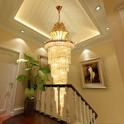 #ad Modern LED Crystal Ceiling Light Hanging Light Fixture Pendant Lamp for Foyer $369.00