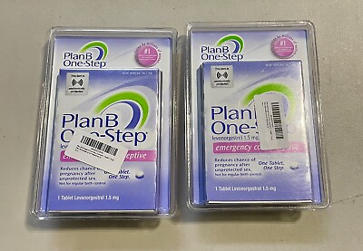 #ad Plan B One Step Emergency Contraceptive 1.5mg Tablet *LOT OF 2* NEW FREE SHIP $40.00