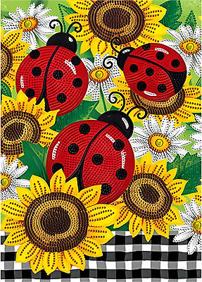 #ad Sunflower Diamond Art Kits for Adults Beginner Ladybug 5D DIY Diamond Art Craft $7.59