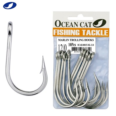 #ad OCEAN CAT Marlin Assist Trolling Bait Hooks Stainless Steel Saltwater Fishing $18.29