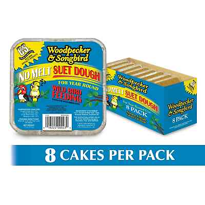 #ad Camp;S No Melt Suet Dough Woodpecker amp; Songbird Wild Bird Food New 10 oz 8 Pack $11.99