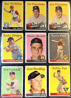 #ad 1958 Topps Baseball 34 Card Lot Free Shipping $59.99