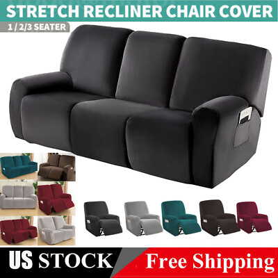 #ad #ad 1 2 3 Seater Stretch Recliner Chair Covers Sofa Couch Cover Armchair Slipcover $45.99
