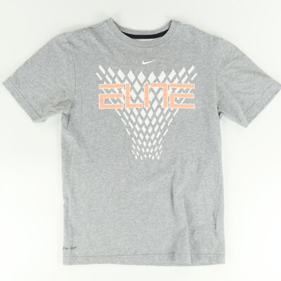#ad Nike Elite Dri Fit Basketball Solid T Shirt Gray Men#x27;s S $4.99