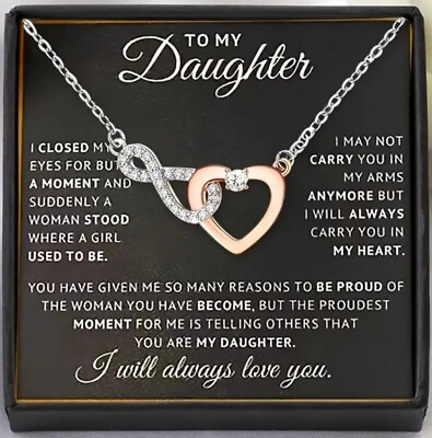 #ad To My Daughter Necklace Gift for Daughter from Dad And Mom Daughter Father... $22.99