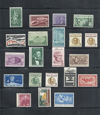 #ad 1958 Commemorative Year Set US Mint Never Hinged Stamps LOW PRICES $1.65