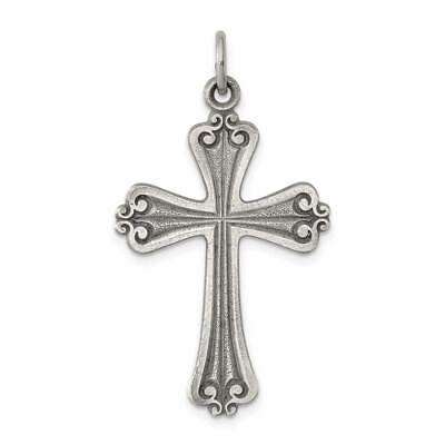 #ad Sterling Silver Antiqued Cross Pendant 0.9 x 1.5 in $81.08