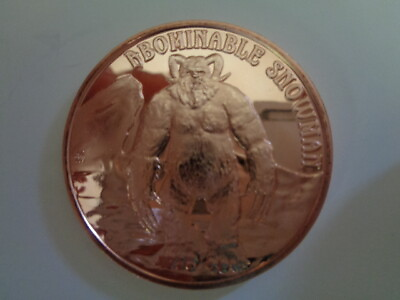 #ad The Abominable Snowman Copper Coin RARE 1 Troy OZ Ounce Cryptozoology Cryptid $99.99