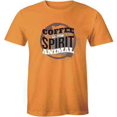 #ad Coffee Is My Spirit Animal Funny Brewed Hot Drink Lover T Shirt Gifts Men#x27;s Tee $16.99