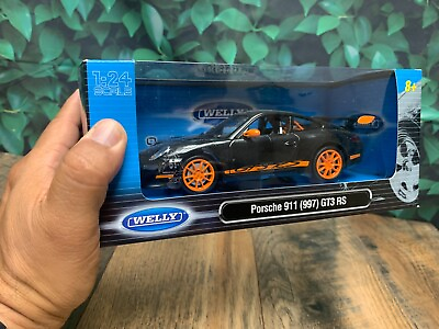 #ad NEW IN BOX SEALED DIECAST CAR WELLY COLLECTION PORSCHE 911 GT3 RS Black 1:24 $29.40